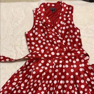 Jessica Howard Red Polka Dot Retro Dress size 14